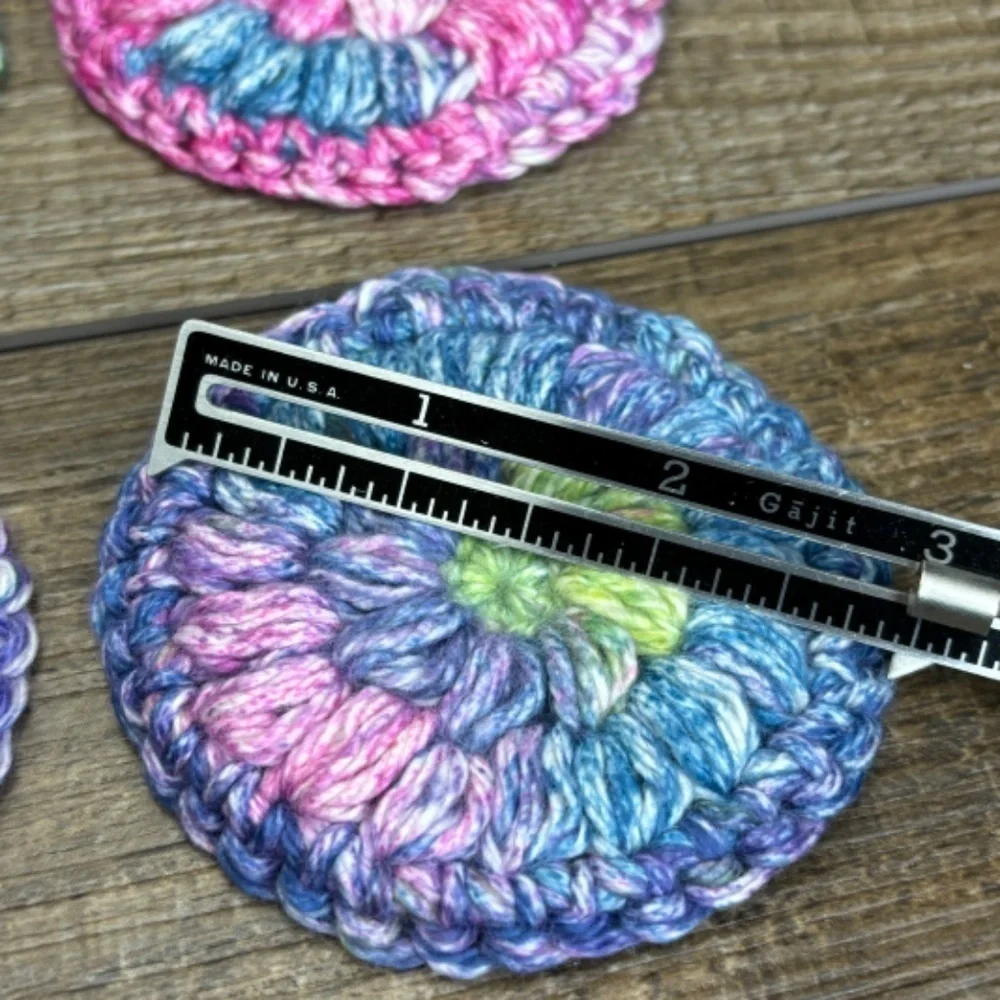 Handcrafted Crochet Face Round Scrubbies Makeup Remover‎ Set Cotton Yarn